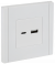 IEK FORTE&PIANO Розетка USB A+C 18Вт FP251 белый , FP-U22-018-K01