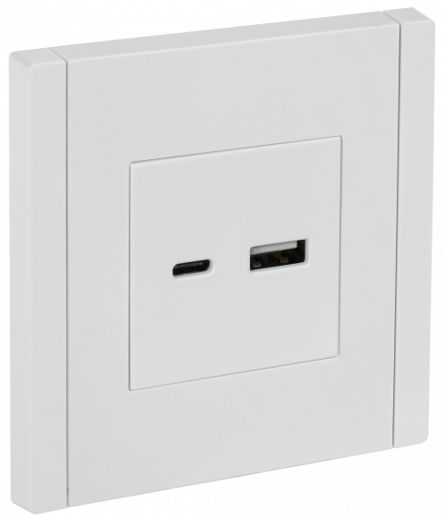 IEK FORTE&PIANO Розетка USB A+C 18Вт FP251 белый IEK, FP-U22-018-K01