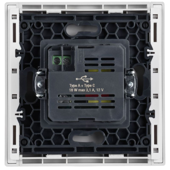 IEK FORTE&PIANO Розетка USB A+C 18Вт FP251 белый , FP-U22-018-K01 IEK FORTE&PIANO Розетка USB A+C 18Вт FP251 белый , FP-U22-018-K01