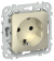 IEK FLITE Розетка с заземлением без защитных шторок безвинтовое крепление 16А РС11-1-ФлШ шампань IEK, FI-R11-16-1-K37