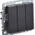 BRITE Выключатель 3-клавишный 10А ВС10-3-0-БрЧ черный IEK, BR-V30-0-10-K02