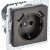 BRITE Розетка 1-местная с заземлением с защитными шторками 16А с USB A+A 5В 2,1А РЮш10-1-БрТБ темная бронза IEK, BR-R14-16-U21-D21-K45