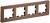IEK BRITE Рамка 4-местная РУ-4-1-Бр металл коричневый RE AL IEK, BR-M42-M-21-K30