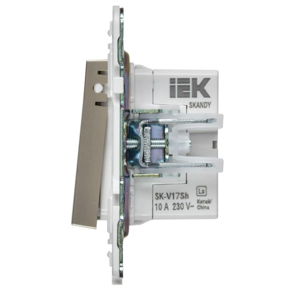 IEK SKANDY Кнопка звонка с индикацией для отелей 10А SK-V17Sh шампань , SK-V14-2-10-K37