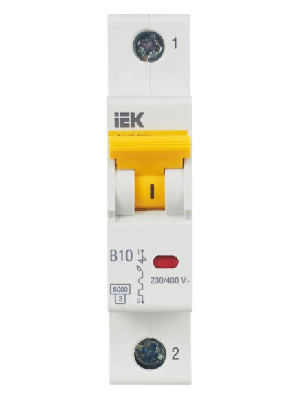 IEK KARAT Автоматический выключатель ВА47-60M 1P B 10А 6кА IEK, MVA31-1-010-B