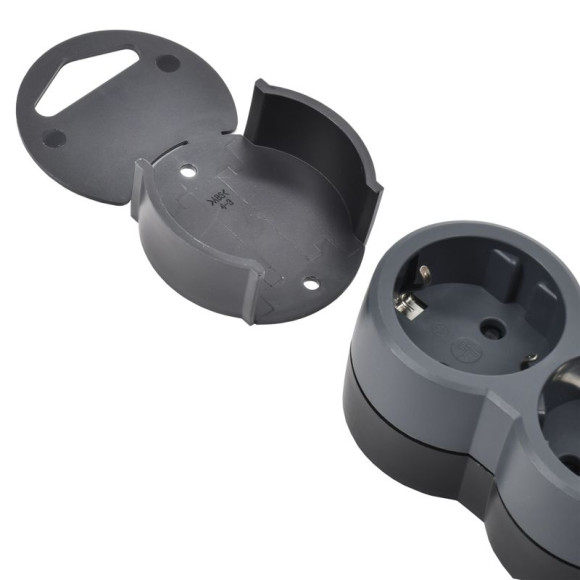 IEK STANDARD Удлинитель У03 3 места 2P+PE 5м 3х1,5мм2 16А черный IEK, 695020