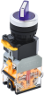 IEK Переключатель D8-11XD2 на 2 положения 1NO+1NC с подсветкой синий IEK, BSW30-11XD2-3-14-2-K07