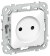 IEK FLITE Розетка без заземления с защитными шторками безвинтовое крепление 10А РСш01-1-ФлБ белый IEK, FI-R13-10-1-K01