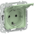 FLITE Розетка с заземлением с защитными шторками и крышкой 16А IP44 РСшкр11-0-44-ФлФ фисташковый IEK, FI-R16-16-44-K93