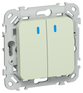 FLITE Выключатель 2-клавишный кнопочный с индикацией 10А ВС12-2-1-ФлП панг IEK, FI-V24-1-10-1-K92