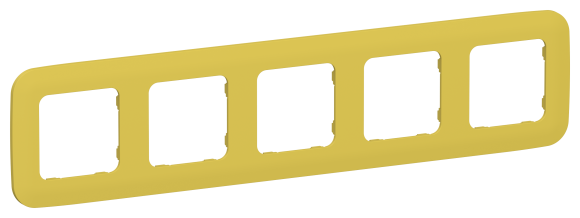 IEK FLITE Рамка 5-местная РУ-5-А-ФлЖК желтый карри IEK, FI-M52-31-20-K44