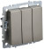 IEK BRITE Выключатель 3-клавишный 10А ВС10-3-0-БрШ шампань , BR-V30-0-10-K37