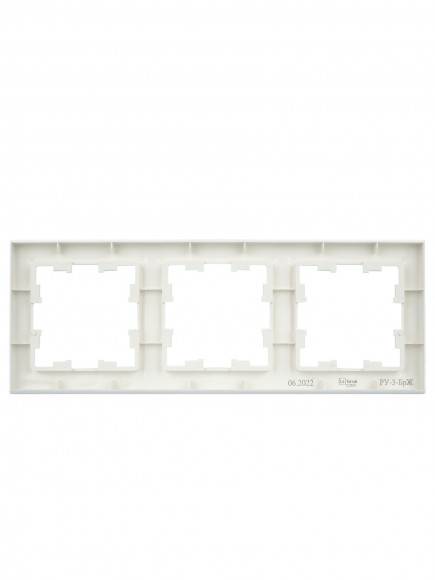 IEK BRITE Рамка 3-местная РУ-3-БрЖ жемчуг , BR-M32-K36