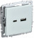 IEK BRITE Розетка USB A+C 18Вт РЮ11-1-БрЖ жемчуг IEK, BR-U22-018-K36
