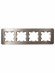 IEK BRITE Рамка 4-местная РУ-4-1-Бр металл шампань RE AL IEK, BR-M42-M-21-K37 IEK BRITE Рамка 4-местная РУ-4-1-Бр металл шампань RE AL IEK, BR-M42-M-21-K37