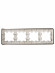 IEK BRITE Рамка 4-местная РУ-4-1-Бр металл шампань RE AL IEK, BR-M42-M-21-K37 IEK BRITE Рамка 4-местная РУ-4-1-Бр металл шампань RE AL IEK, BR-M42-M-21-K37