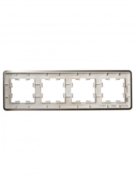 IEK BRITE Рамка 4-местная РУ-4-1-Бр металл шампань RE AL IEK, BR-M42-M-21-K37 IEK BRITE Рамка 4-местная РУ-4-1-Бр металл шампань RE AL IEK, BR-M42-M-21-K37