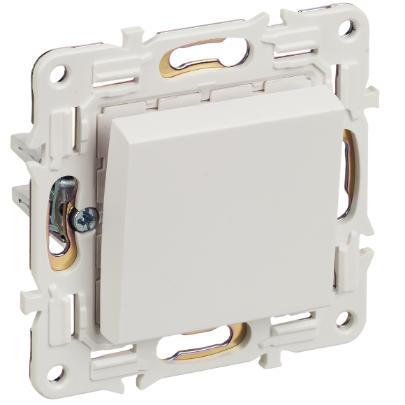 IEK SKANDY Выключатель 1-клавишный перекрестный 10А SK-V03W арктический белый , SK-V13-0-10-K01