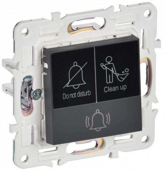 IEK SKANDY Кнопка звонка с индикацией для отелей 10А SK-V17T титан , SK-V14-2-10-K48