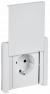IEK FORTE&PIANO Розетка 1-местная с заземлением с защитными шторками и крышкой винтовое крепление 16А IP44 FP221 белый , FP-R16-16-44-K01