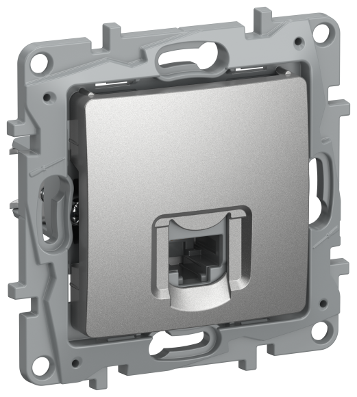 IEK IEKETIKA Розетка компьютерная RJ45 категория 5Е UTP 6724411 алюминий IEK