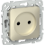 FLITE Розетка без заземления без защитных шторок безвинтовое крепление 10А РС01-1-ФлШ шампань IEK, FI-R10-10-1-K37