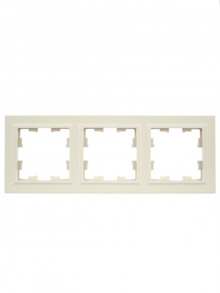IEK BRITE Рамка 3-местная РУ-3-БрКр бежевый , BR-M32-K10