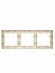 IEK BRITE Рамка 3-местная РУ-3-БрКр бежевый , BR-M32-K10