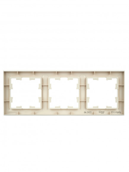 IEK BRITE Рамка 3-местная РУ-3-БрКр бежевый , BR-M32-K10