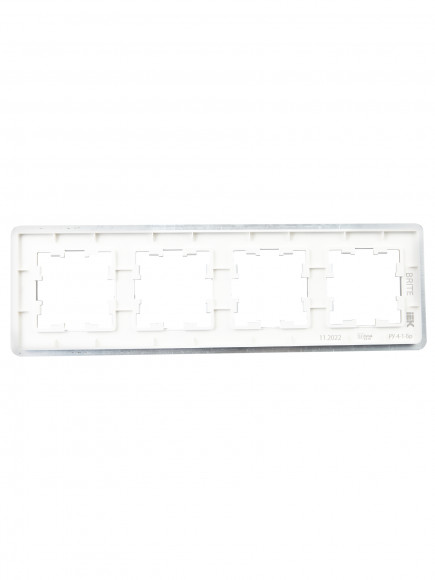 IEK BRITE Рамка 4-местная РУ-4-1-Бр металл алюминий RE AL IEK, BR-M42-M-21-K47