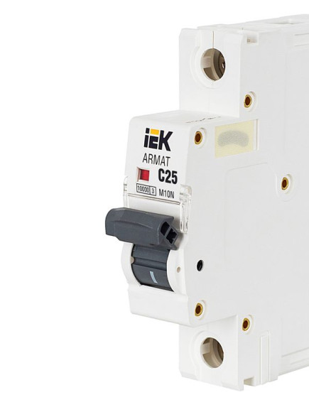 IEK ARMAT Автоматический выключатель M10N 1P C 25А IEK, AR-M10N-1-C025 IEK ARMAT Автоматический выключатель M10N 1P C 25А IEK, AR-M10N-1-C025