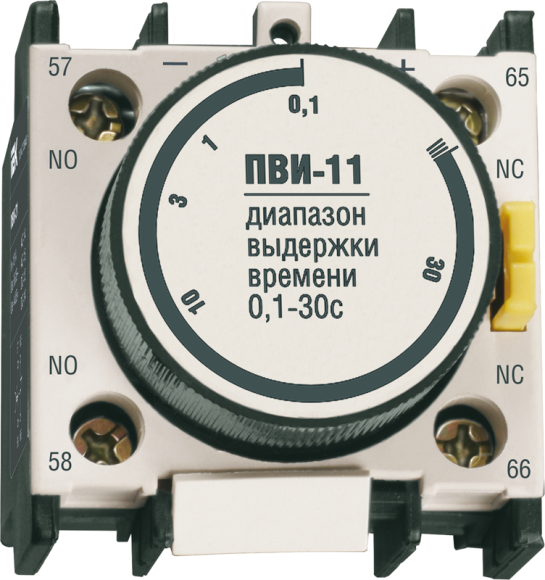 IEK Приставка ПВИ-11 задержка на включение 0,1-30сек 1NO+1NC IEK, KPV10-11-1