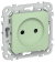 IEK FLITE Розетка без заземления с защитными шторками 10А РСш01-0-ФлФ фисташковый IEK, FI-R13-10-K93