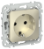 IEK FLITE Розетка с заземлением с защитными шторками безвинтовое крепление 16А РСш11-1-ФлШ шампань IEK, FI-R14-16-1-K37