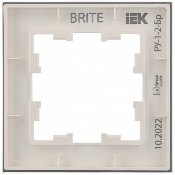 IEK BRITE Рамка 1-местная РУ-1-2-Бр стекло белый матовый , BR-M12-G-31-K01