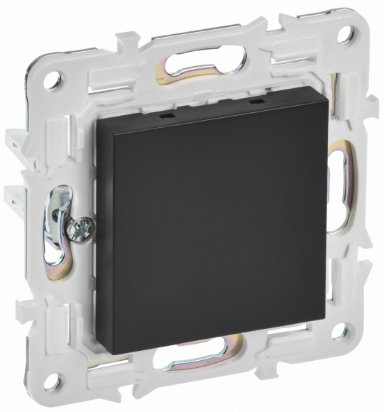 IEK SKANDY Заглушка с суппортом SK-C01Bl черный IEK, SK-PL10-K02