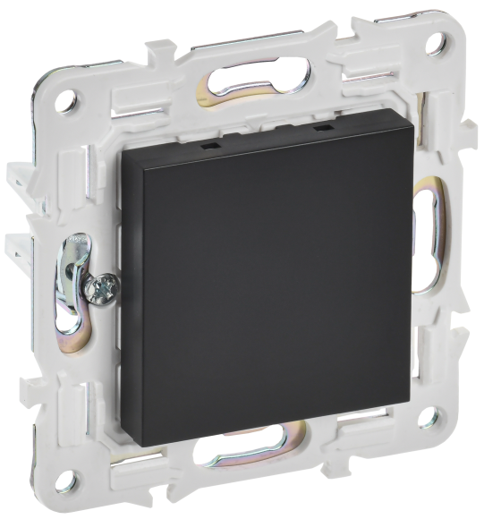 IEK SKANDY Заглушка с суппортом SK-C01Bl черный , SK-PL10-K02