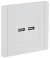 IEK FORTE&PIANO Розетка USB A+A 3,1А FP249 белый , FP-U21-D31-K01