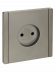 IEK FORTE&PIANO Розетка 1-местная без заземления без защитных шторок винтовое крепление 10А FP518 сталь , FP-R10-10-K46