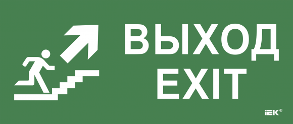 IEK Этикетка самоклеящаяся 330х140мм "Выход/лестница вверх/фигура" IEK, LPC10-1-33-14-VLVVF