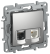IEK IEKETIKA Розетка двойная RJ11+RJ45 кат.5E UTP 6724521 алюминий IEK