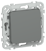 FLITE Выключатель 1-клавишный проходной 10А ВС61-1-0-ФлМА мокрый асфальт IEK, FI-V12-0-10-1-K80