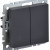 BRITE Выключатель жалюзи 10А ВС10-1-5-БрГ графит IEK, BR-V15-0-10-K53