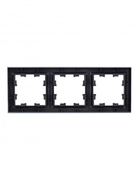 IEK BRITE Рамка 3-местная РУ-3-БрС сталь , BR-M32-K46