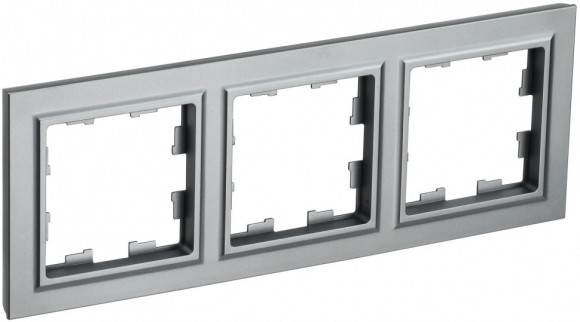 IEK BRITE Рамка 3-местная РУ-3-БрС сталь IEK, BR-M32-K46