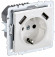 IEK BRITE Розетка 1-местная с заземлением с защитными шторками 16А с USB A+A 5В 3,1А РЮш10-2-БрБ белый , BR-R14-16-U21-D31-K01