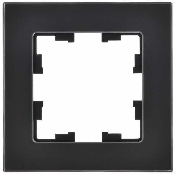 IEK BRITE Рамка 1-местная РУ-1-2-Бр стекло черный матовый , BR-M12-G-31-K02