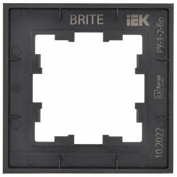 IEK BRITE Рамка 1-местная РУ-1-2-Бр стекло черный матовый , BR-M12-G-31-K02