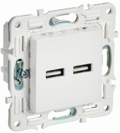 SKANDY Розетка USB A+A 3,1А SK-R15W арктический белый , SK-U21-D31-K01