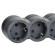 IEK STANDARD Удлинитель У04 4 места 2P+PE 1,5м 3х1,5мм2 16А черный IEK, 695025